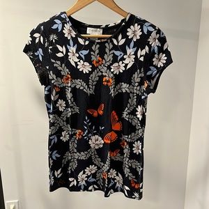 Carmen Marc Valvo Floral Blouse Size S